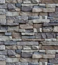 Papel de parede adesivo de tijolo em tons de cinza 3058-7466