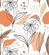 Papel de parede auto adesivo floral em aquarelas 3068-7478