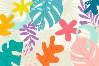 Papel de Parede Aquarela tropical