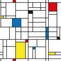 Papel de parede mondrian minimalista 3073-7508