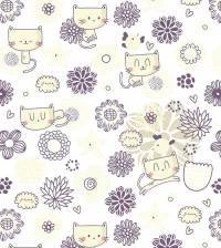 Papel de parede gatos Kawai 3087-7511