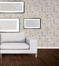 Papel de parede gatos Kawai com fundo creme 3089-7516