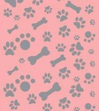 Papel de parede de patinhas e ossinhos cinza 3090-7517