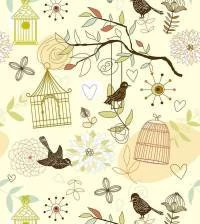 Papel de parede adesivo Birds and gardem 3097-7530