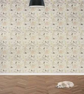 Papel de parede adesivo Birds and gardem