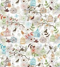 Papel de parede adesivo birds abstrato 3099-7535