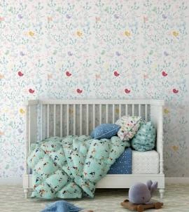 Papel de parede adesivo love birds