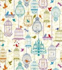 Papel de parede adesivo Gardem and birds 3101-7538