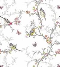 Papel de parede adesivo passarinhos campestres 3102-7540
