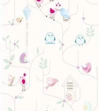 Papel de parede adesivo birds lovers 3103-7542