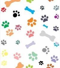 Papel de parede adesivo Pets com patinhas 3104-7545