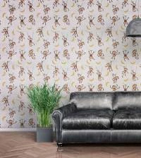 Papel de parede adesivo macaquinhos 3109-7559
