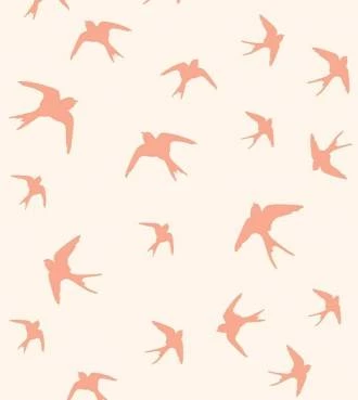 Papel de parede adesivo pássaros rose