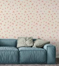 Papel de parede adesivo pássaros rose 3112-7564