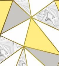 Papel de parede Zara Branco e Amarelo 3118-7575