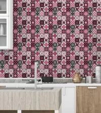 Ladrilho adesivo em branco, preto e rosa 3119-7577