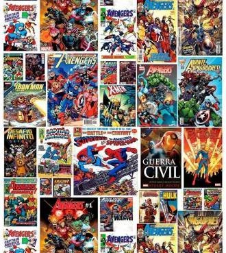 Papel de parede adesivo histórias em quadrinhos