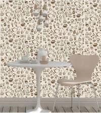 Papel de parede padaria bege e marrom 3128-7597
