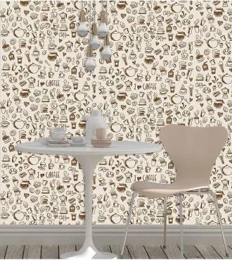 Papel de parede adesivo coffe