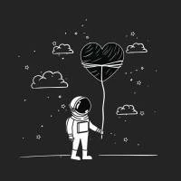 Papel de parede adesivo astronauta