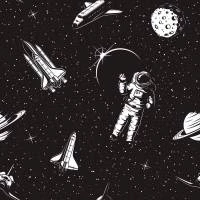 Papel de parede adesivo astronauta no espaço