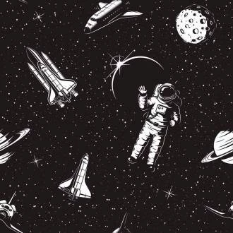 Papel de parede adesivo astronauta no espaço