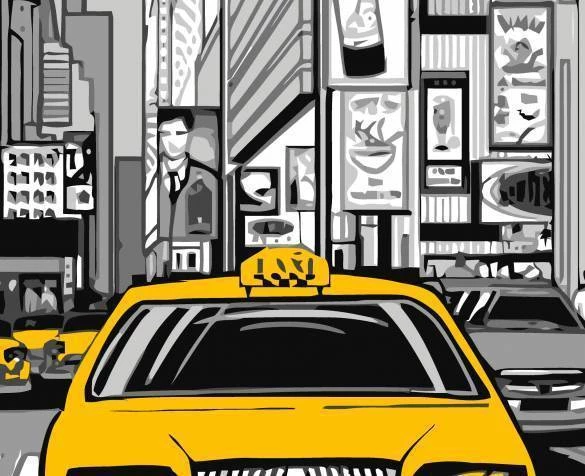 Papel de Parede New York Taxi 1884-7617