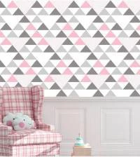 Papel de parede adesivo geométrico triangulos 3142-7619