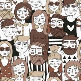 Papel de parede pessoas em marrom