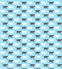Papel de parede gatos com fundo azul