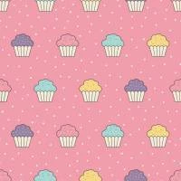 Papel de parede adesivo cupcake