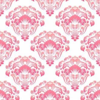 Papel de parede Arabesco auto adesivo rosa