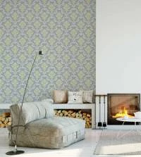 Papel de parede arabesco em tons de amarelo 3229-7739