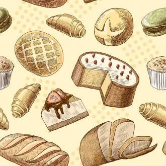 Papel de parede Bolos e pães