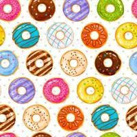 Papel de parede donuts coloridos