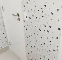 Papel de Parede com granilite verdes e azul 3017-7753