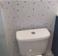Papel de parede triângulo preto, cinza e amarelo 2540-7755