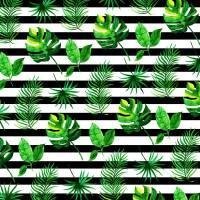 Papel de parede listrado tropical