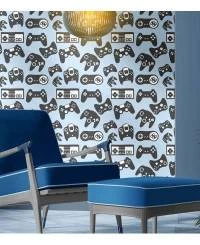 Papel de parede gamer com fundo azul 3025-7765