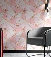 Papel de parede zara gold rosa 3244-7807
