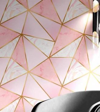Papel de parede zara gold rosa