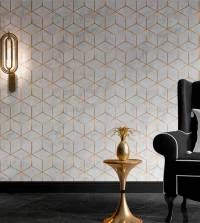 Papel de parede Zara cubo Gold 3253-7831