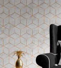 Papel de parede Zara cubo Gold 3253-7833