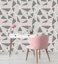 Papel de Parede Zara cinza e rosa 3255-7834