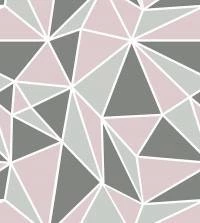 Papel de Parede Zara cinza e rosa 3255-7835
