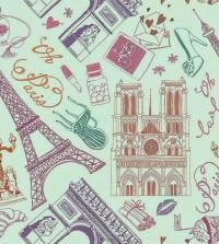 Papel de parede torre Eiffel colorida 3269-7870