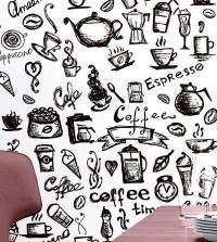 Papel de parede café Gourmet P&B 3274-7885