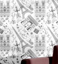 Papel de parede quarto Paris P&B 3278-7898