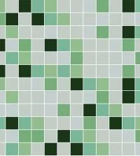 Azulejo adesivo pastilhas tons de verde e cinza 3296-7956