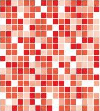 Azulejo adesivo pastilhas tons vermelho e laranja 3298-7959